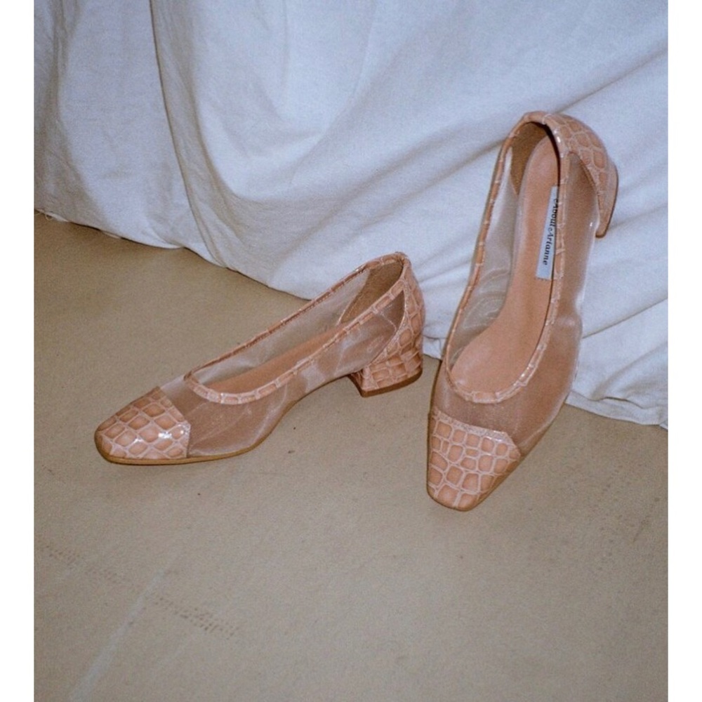 Brand new About Arianne Mina mesh pumps